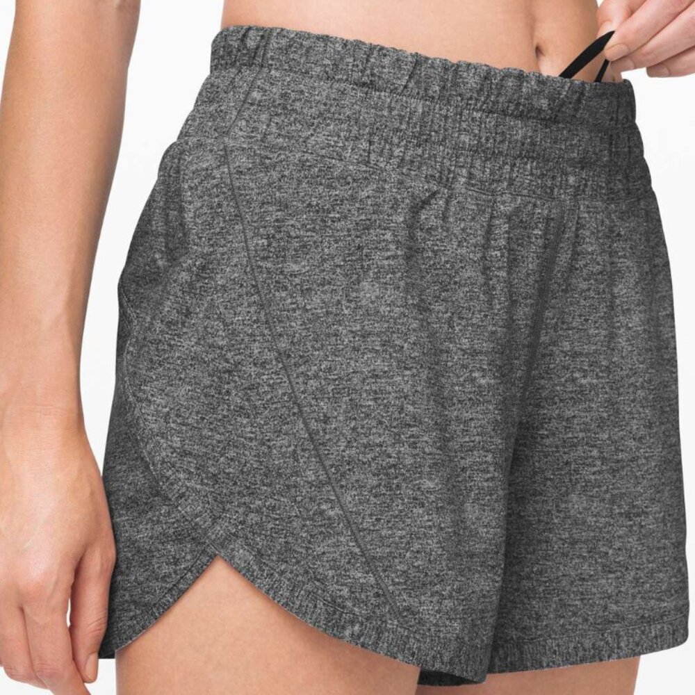 Lululemon Track That Short - Midrise 5 inch - Heather Lux Multi Black